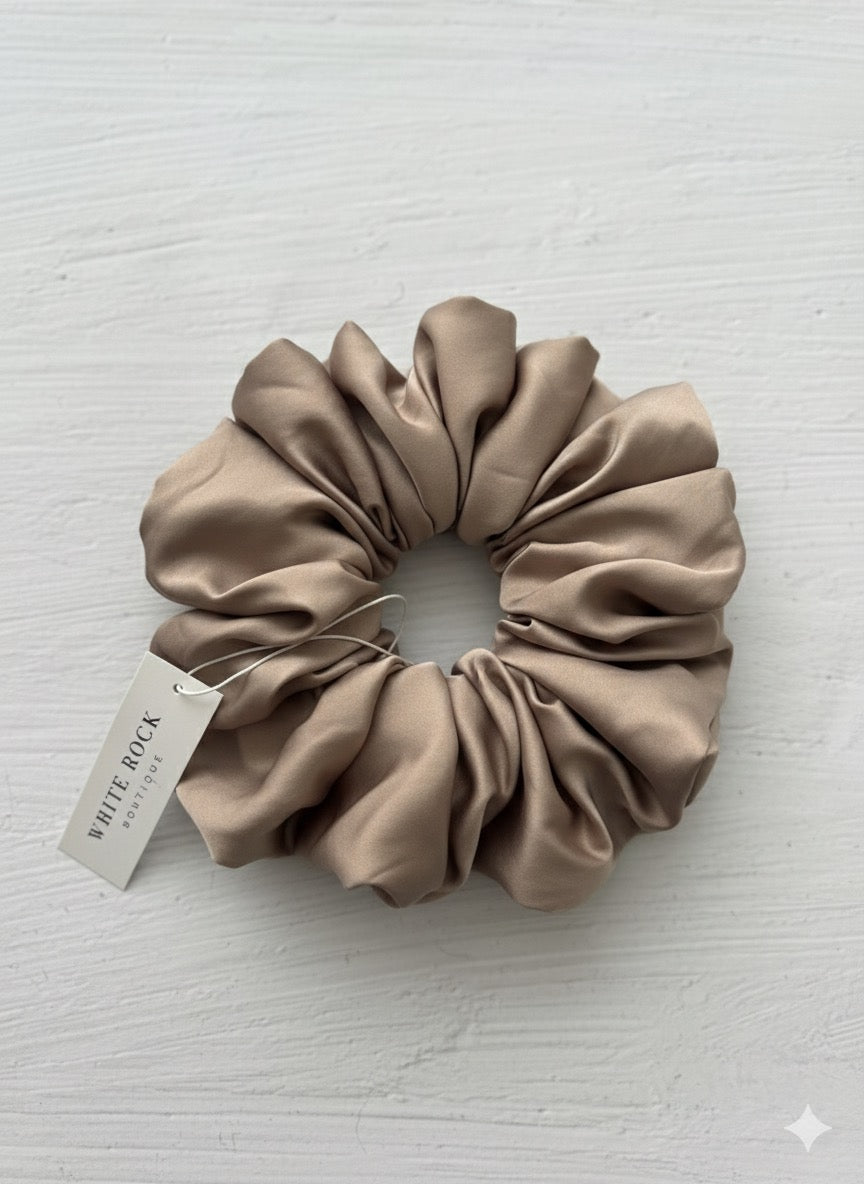 Champagne XL Satin Scrunchie
